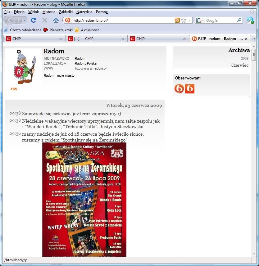Radom zakłada mikrobloga