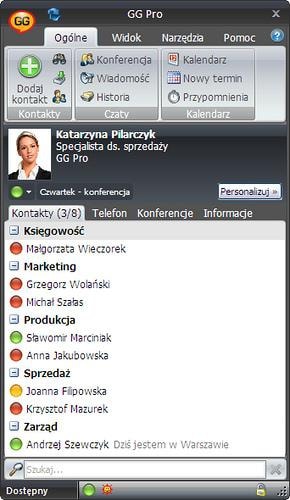 GG Pro odróżnia od bezpłatnych rozwiązań możliwość zaawansowanego zarządzania pracownikami korzystającymi z komunikatora
