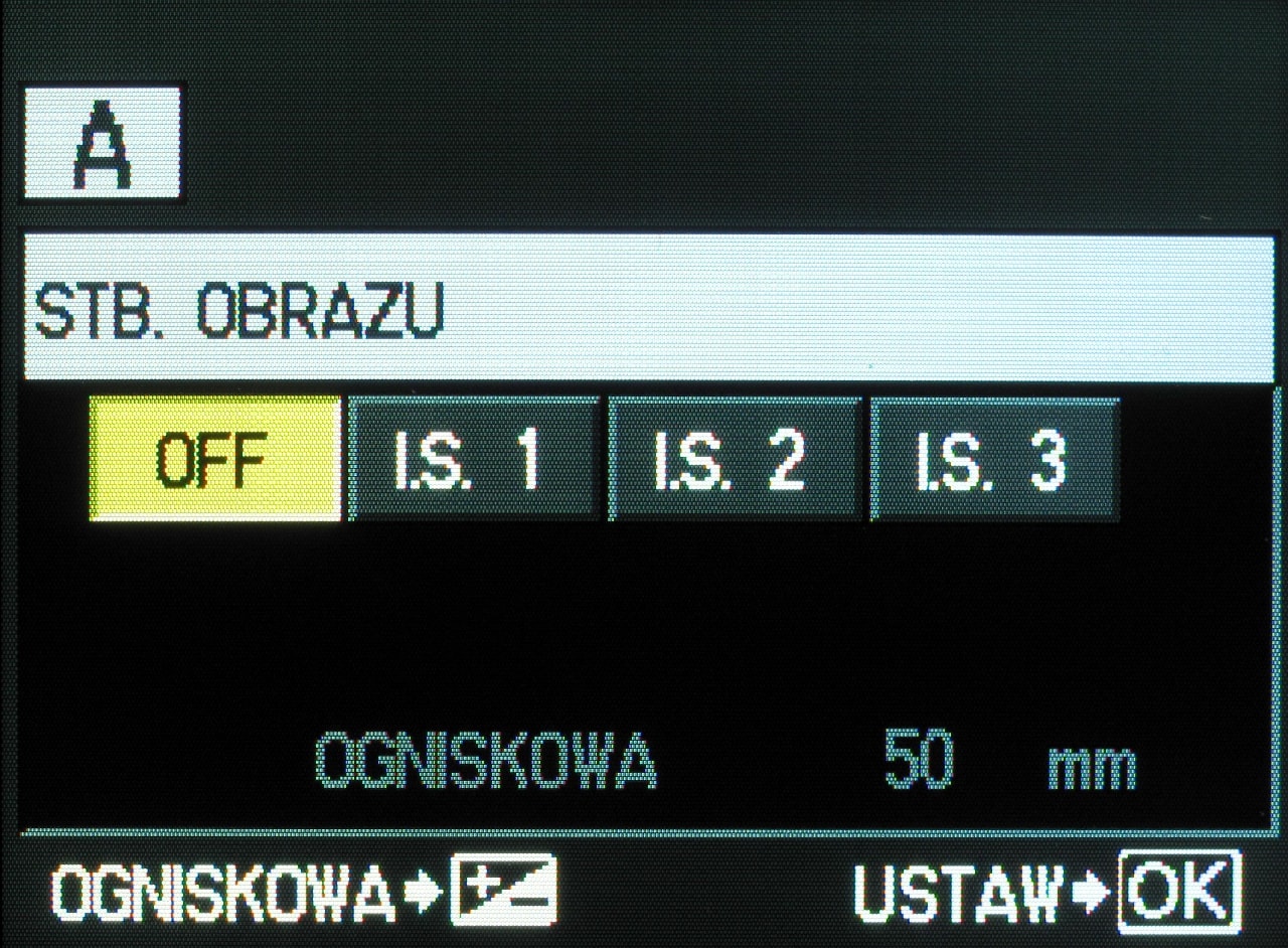 Gdy używamy statywu, stabilizacja obrazu w aparacie jest zbędna.