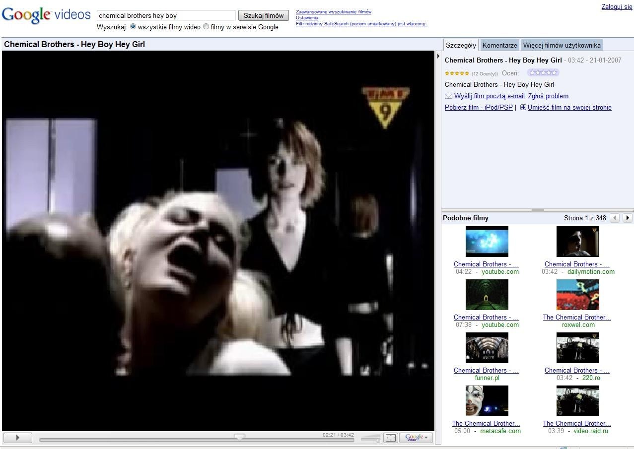 Wyszukiwarka Google Video wymyka się wszelkim próbom kontroli – witryn filmowych, które indeksuje, jest po prostu zbyt wiele, nawet dla medialnych gigantów.