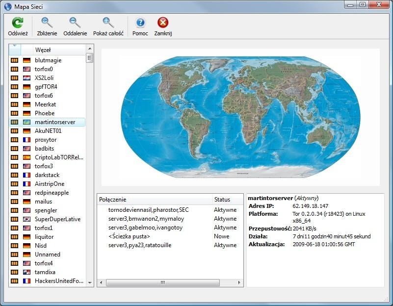 W sieci Tor otrzymujemy nowy adres IP.