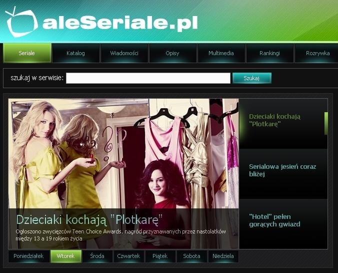 Witryna AleSeriale.pl