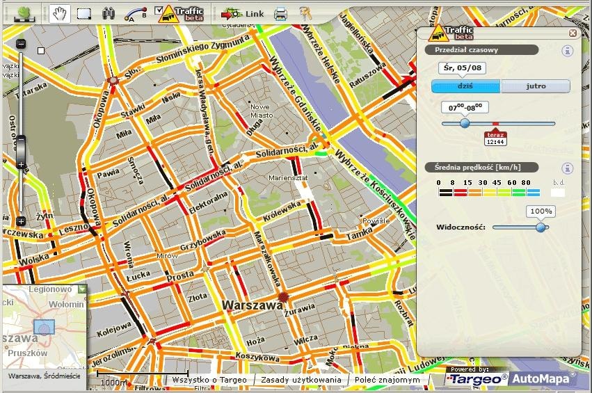 W najbliższym czasie informacje o ruchu drogowym będą udostępnione także dla użytkowników aplikacji Targeo.mobi i Drogowskaźnik w telefonach