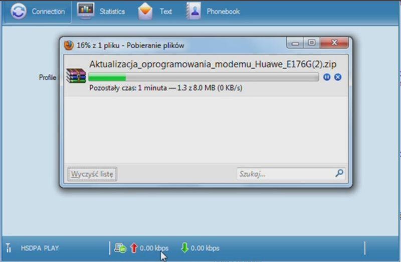 Zamrożony w akcji W czasie ściągania plików z Internetu za pośrednictwem sieci Play może dojść do zamrożenia transferu – szybkość pobierania zasobu spada do zera i taka utrzymuje się do końca sesji.