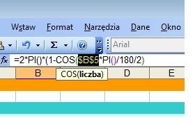 Zaznaczmy kursorem adres komórki i wciśnijmy [F4] – Excel automatycznie zamieni to odwołanie na bezwzględne.