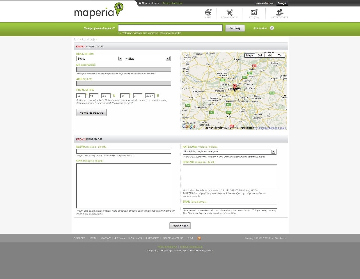 Maperia – społecznościowy lokalizator internetowy