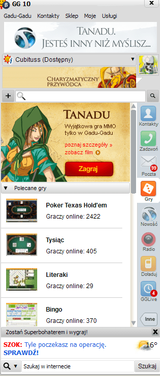 GG Network uruchomiło w Gadu-Gadu największe polskie MMORPG