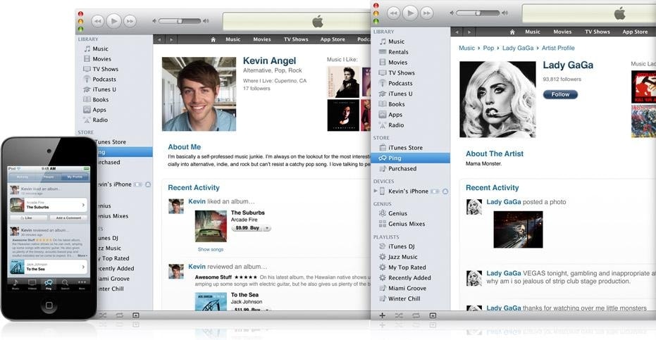 Portal społecznościowy Ping, jako dodatek do iTunes 10