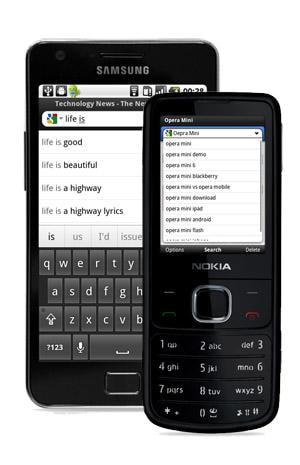 Opera Mobile i Mini uzupełnią za ciebie to, co chcesz wpisać