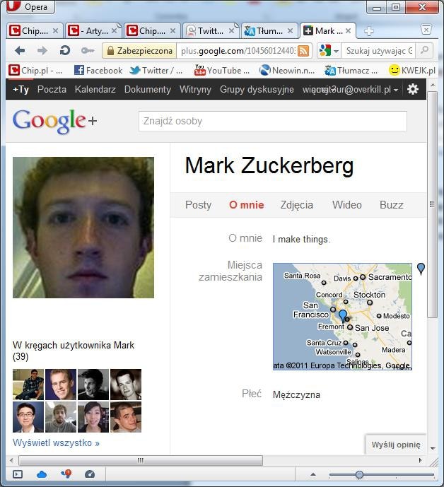 Dyrektor Facebooka o Google+