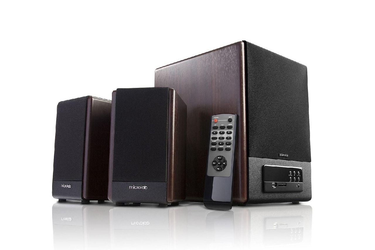 Głośniki 2.1 z radiem i czytnikiem kart SD za 270 zł