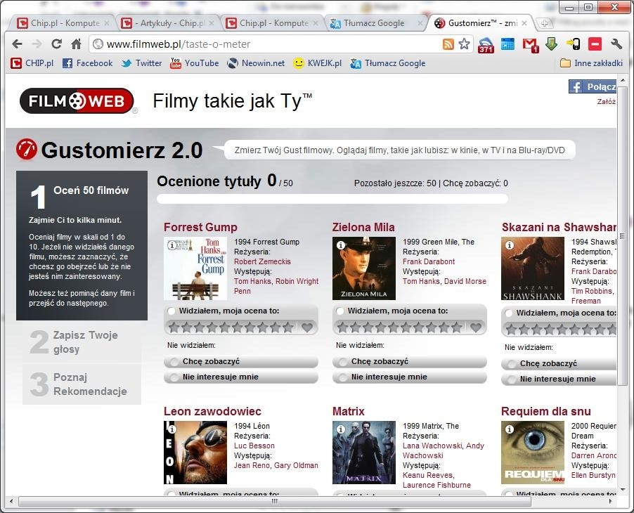 Gustomierz powie ci, które filmy lubisz