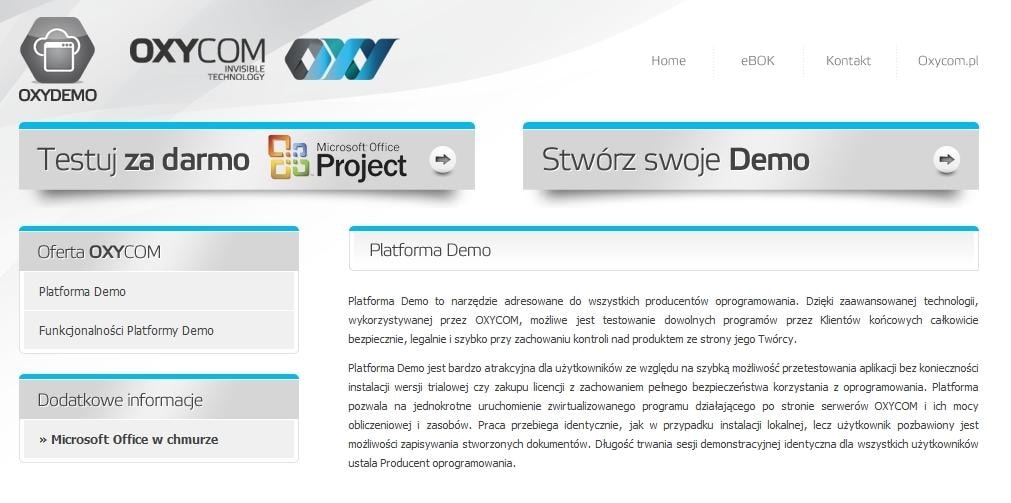 OXYDEMO – nowy sposób na testowanie oprogramowania