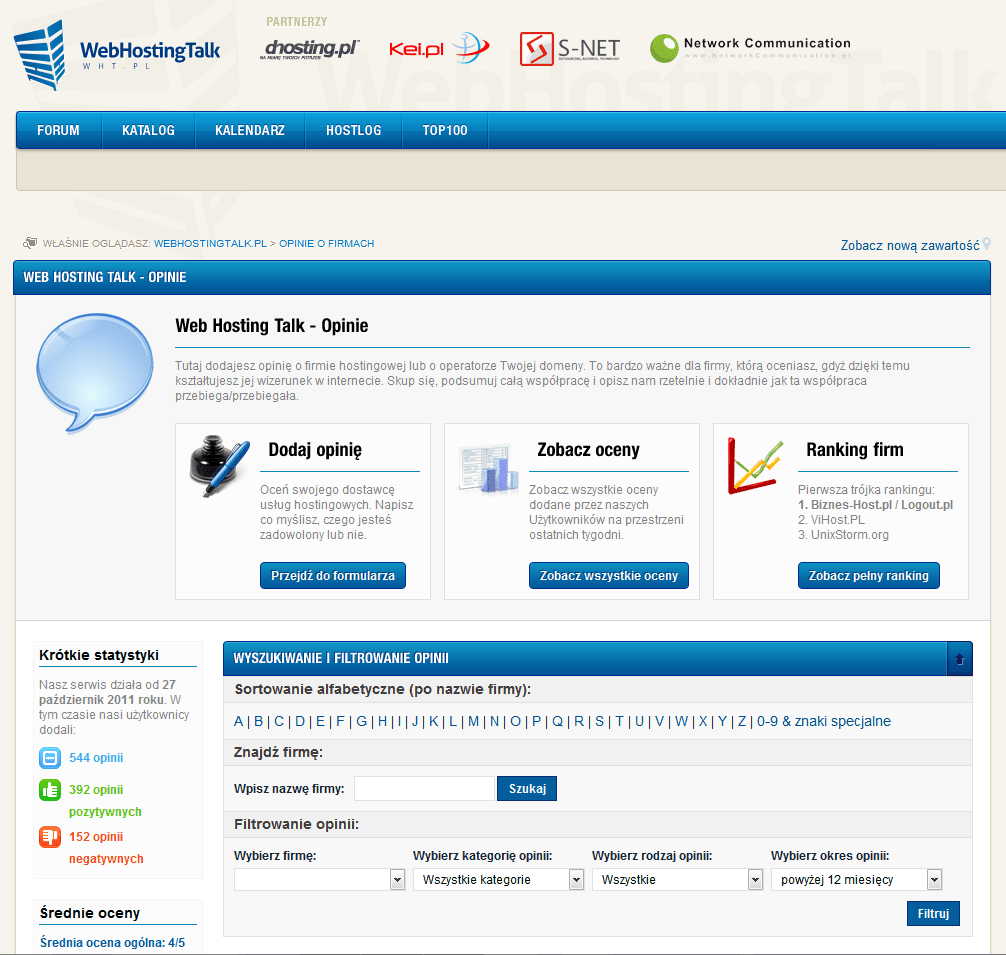 Opinie.WHT.pl: opinia o firmie hostingowej ma znaczenie