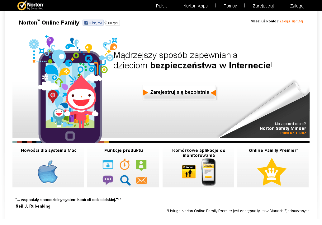 Norton Online Family to skuteczny sposób ochrony dzieci przed niebezpieczeństwami w sieci
