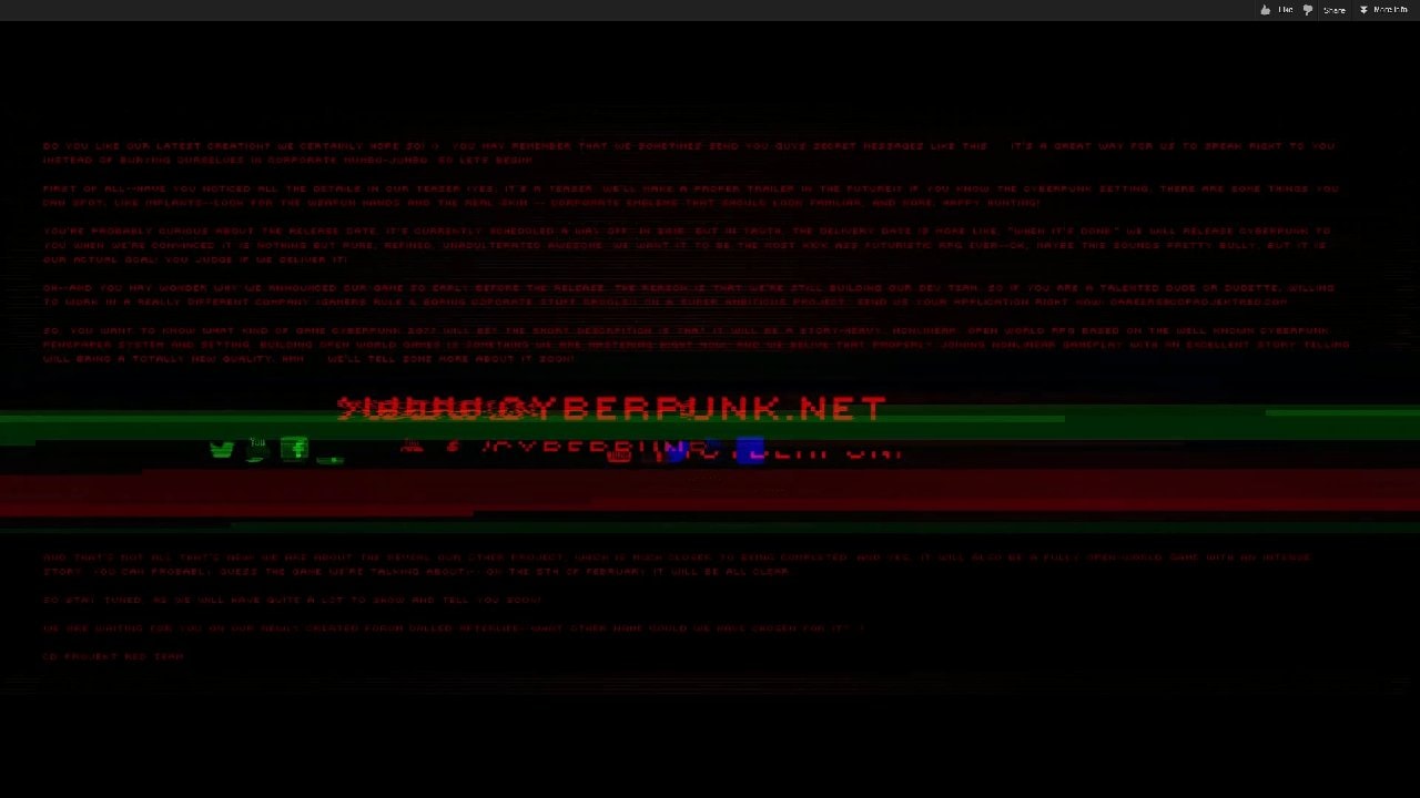 Ukryta wiadomość w zwiastunie Cyberpunka 2077