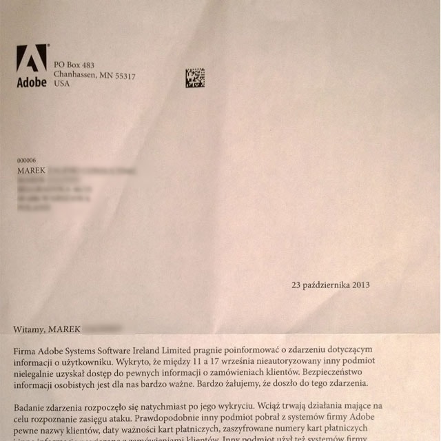 Adobe i banki blokują miliony kart kredytowych
