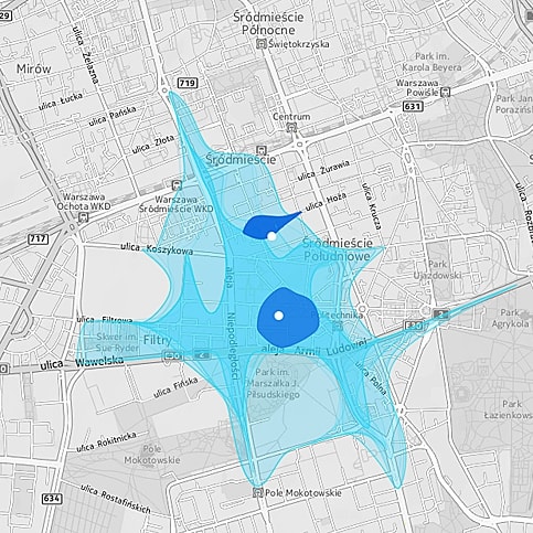 Isoscope: jak daleko zaj(a)dę w 10 minut?