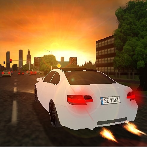 Pojeźdź białym BMW M3 po Warszawie