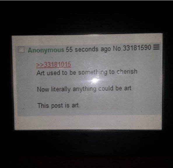 Post z 4chana okazał się dziełem sztuki