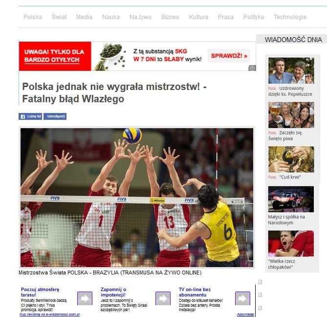 Polska jednak nie jest mistrzem świata w siatkówce?