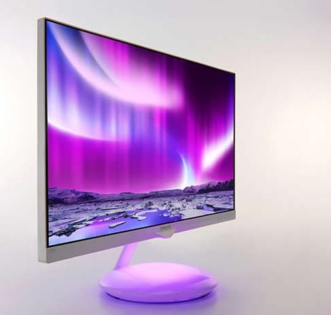 Monitor Philipsa ze świecącą podstawą