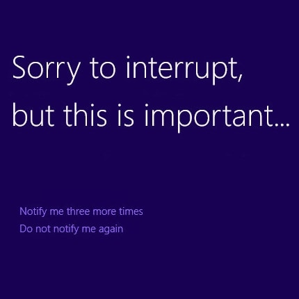 Windows 10: zachęta do aktualizacji na CAŁY EKRAN