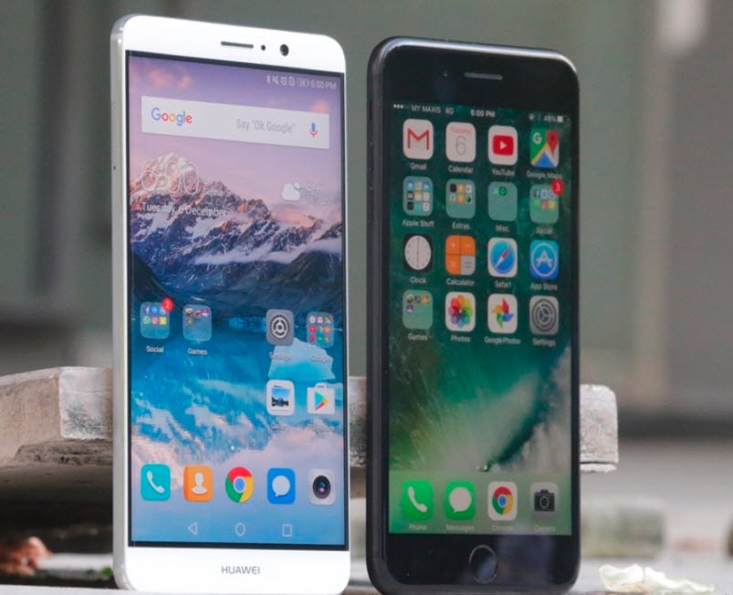 smartfony huawei i apple