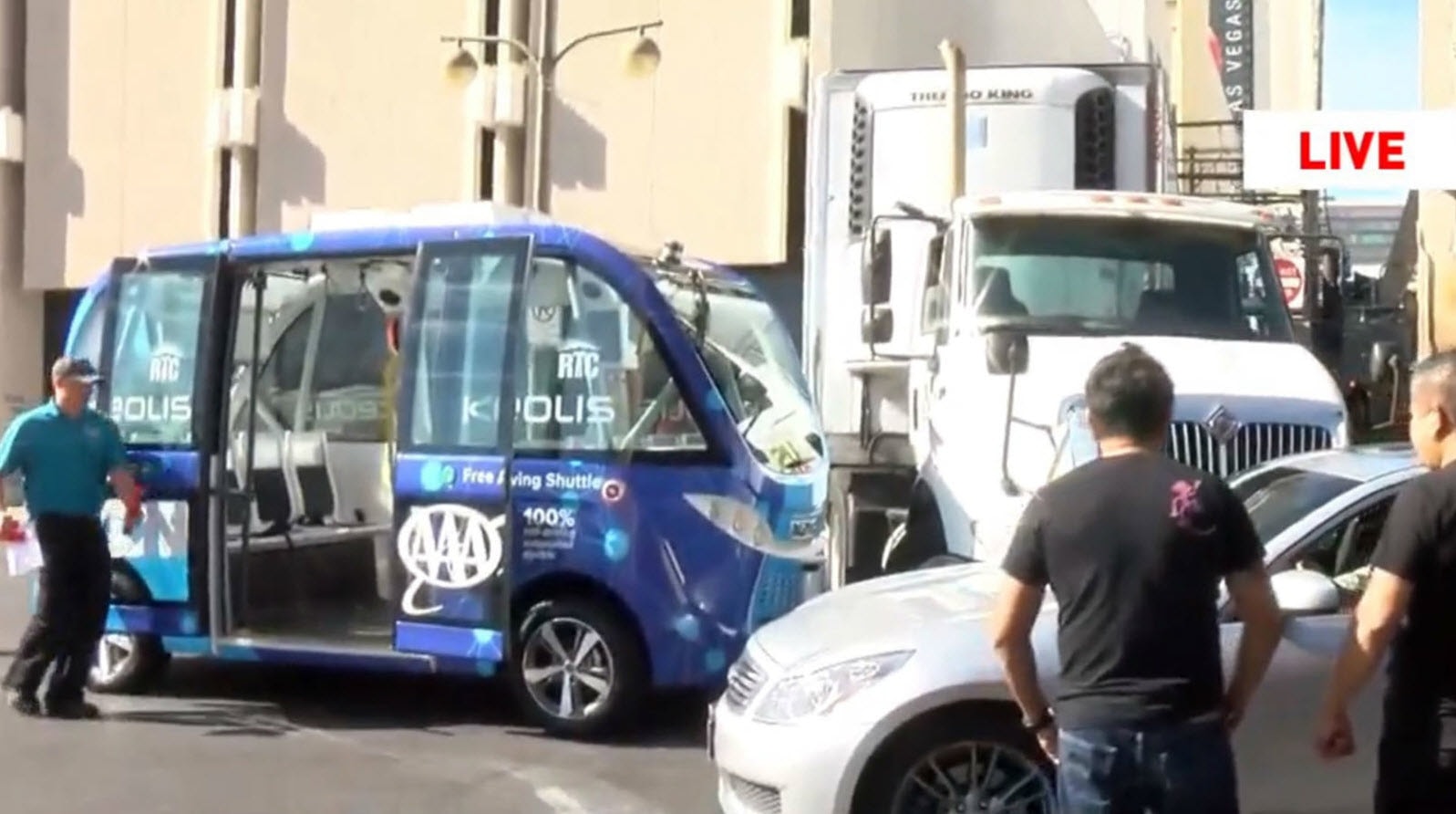 Wypadek autonomicznego busa w Las Vegas