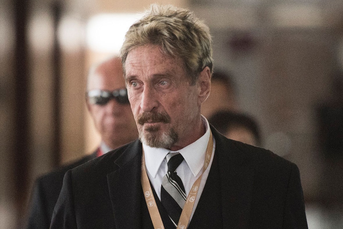 NEWS: John McAfee pisze na Twitterze, że ktoś próbował go otruć