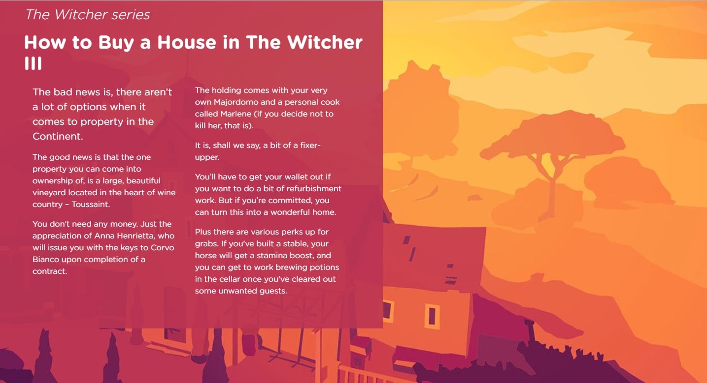 Ile warta jest posiadłość Wiedźmina?