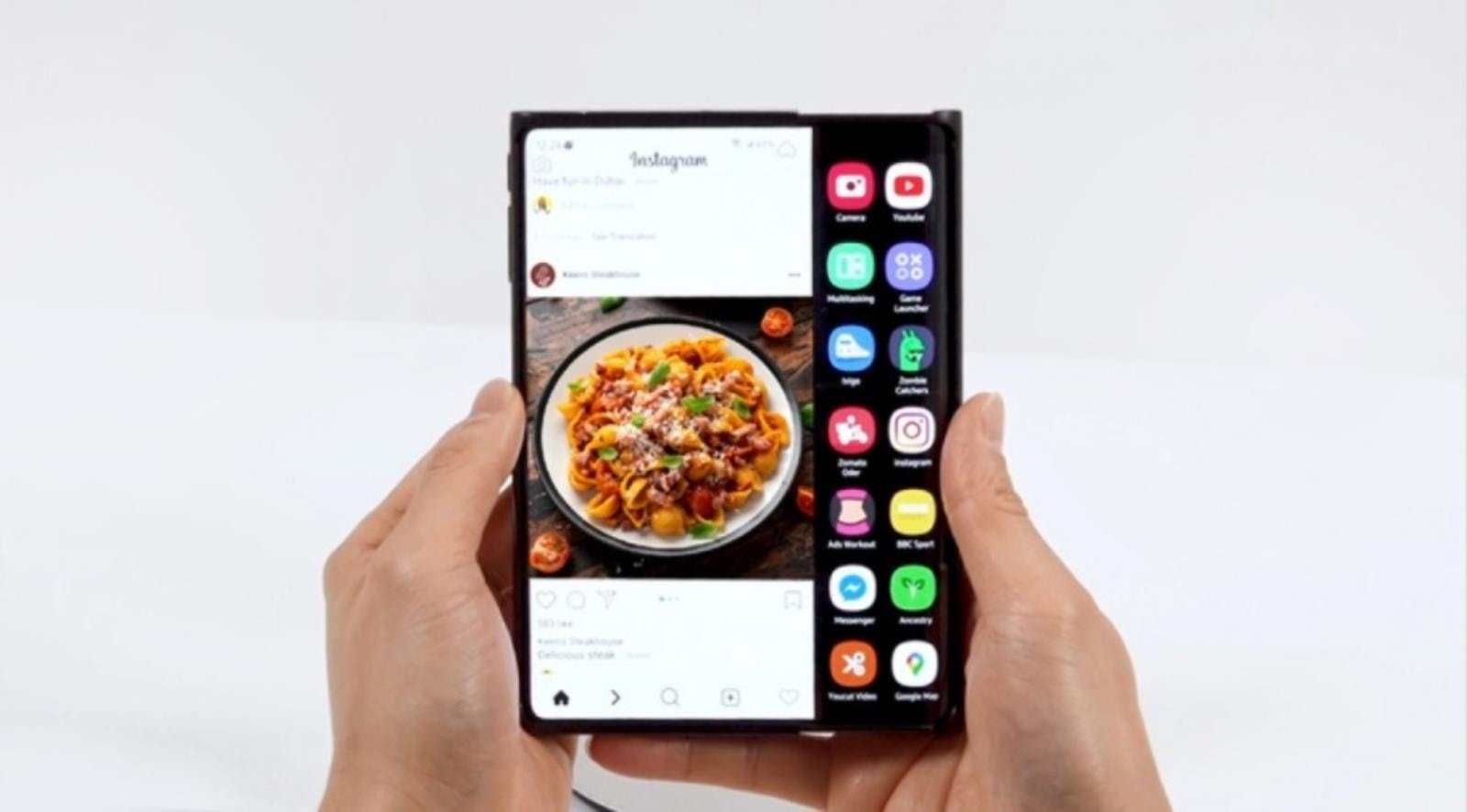pokaz składanych wyświetlaczy Samsunga