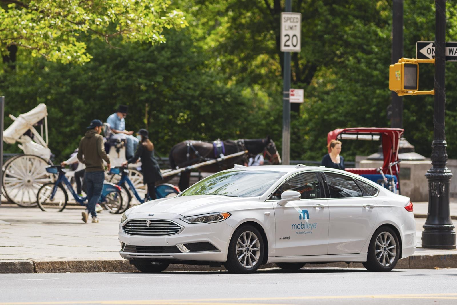 testy autonomicznego samochodu Mobileye, testy autonomicznego samochodu Mobileye, autonomicznego samochodu
