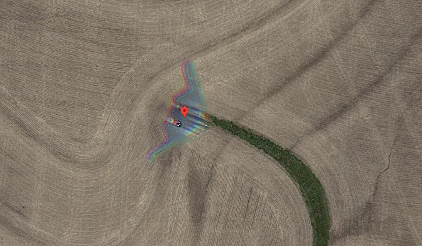 Satelitarne zdjęcie B-2 Spirit w locie