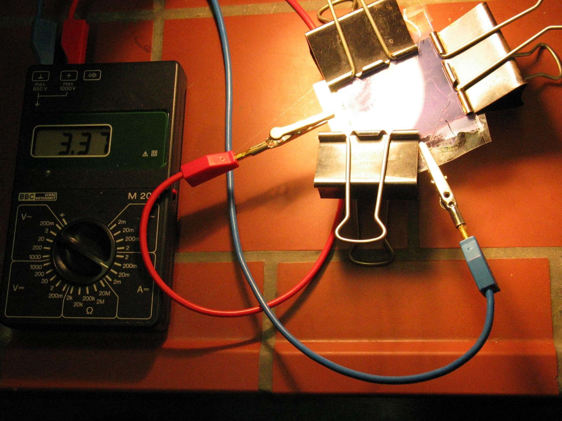 Przykładowe barwnikowe ogniwo fotowoltaiczne
