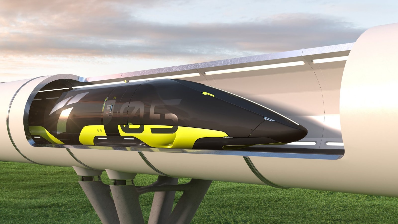 Wizualizacja pociągu hyperloop w Niemczech / źródło: TUM Hyperloop, tumhyperloop.com, materiały dla mediów
