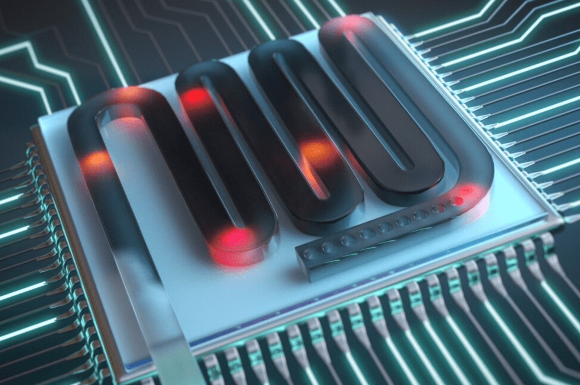 Atomy erbu zintegrowane z krzemowym chipem /Fot. MPQ
