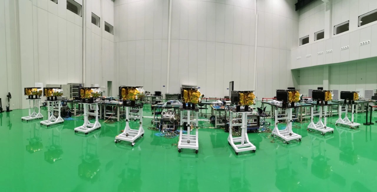 Konstelacja satelitów Jilin-1 przed wystrzeleniem przez Chiny /Fot. CGSTL
