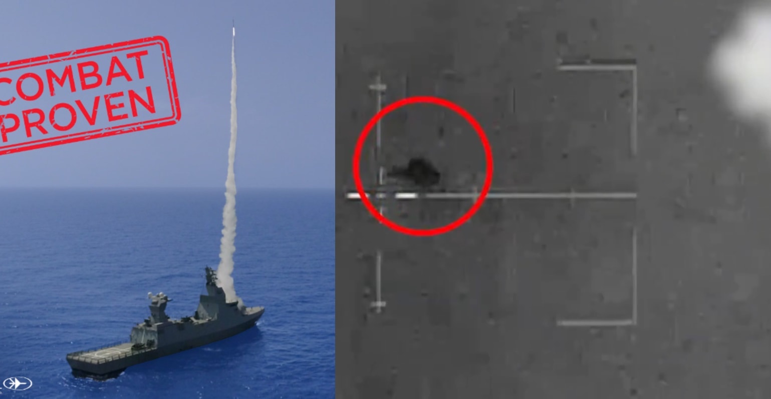 C-Dome na izraelskiej korwecie Sa’ar zestrzelił wrogiego drona