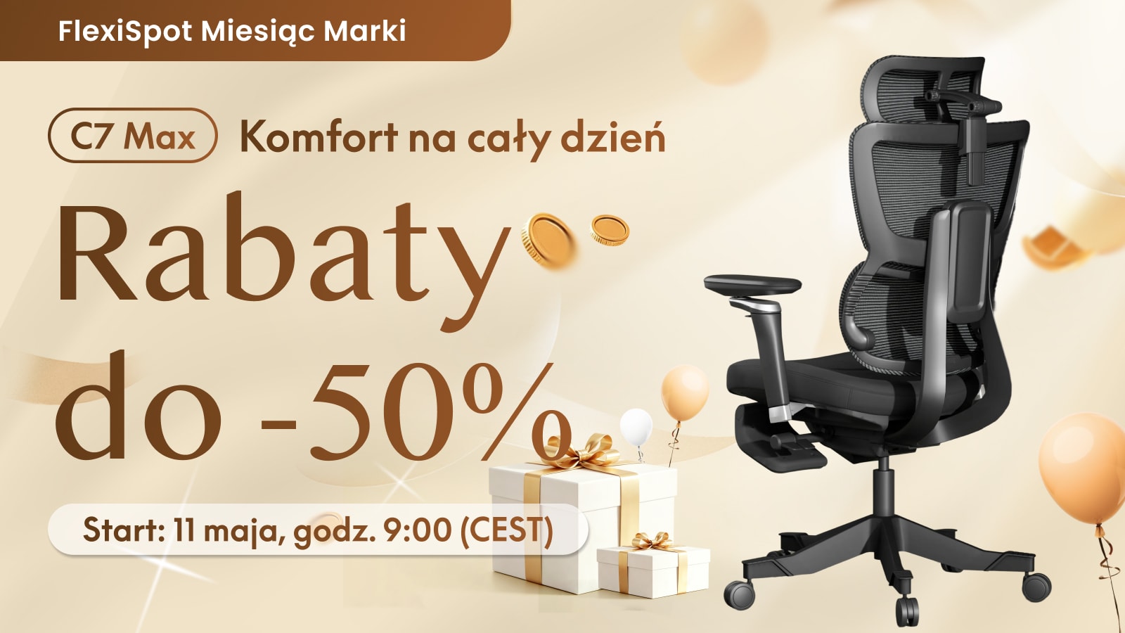 Szukacie fotela ergonomicznego? FlexiSpot C7 Max jest w dobrej promocji