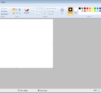 Paint z wersji rozwojowej Windows 7