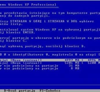 Przed instalacją Windows XP sformatujmy przeznaczoną nań partycję, by nie zostały na niej żadne pliki Visty.