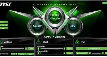 W zestawie znajdziemy także oprogramowanie do overclockingu Lightning Afterburner