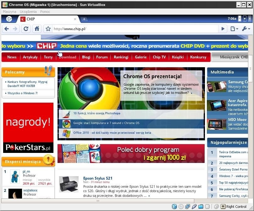 Tak wygląda CHIP Online w systemie Chrome OS