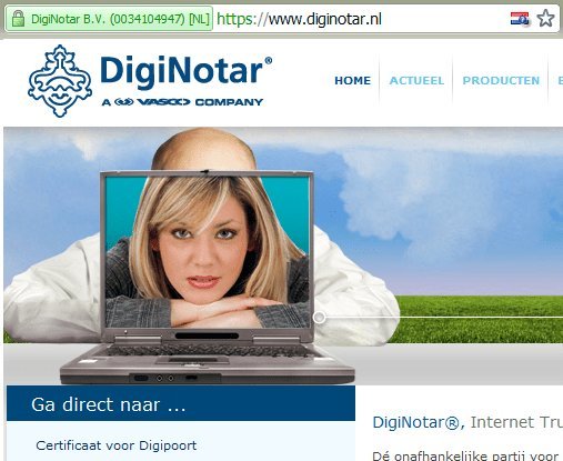 DigiNotar upada przez hakerów