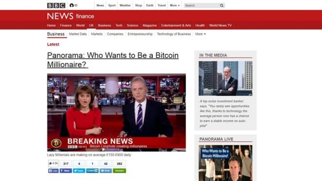 Strona internetowa BBC