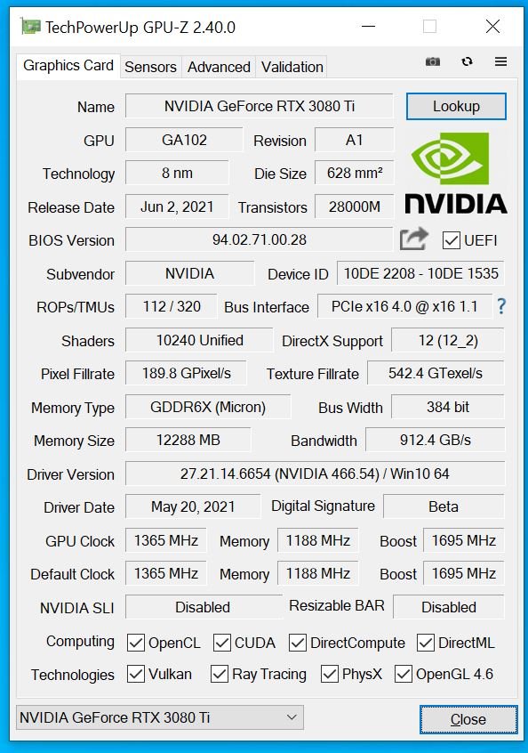 test KFA2 GeForce RTX 3080 Ti SG (1-Click OC), opinia KFA2 GeForce RTX 3080 Ti SG (1-Click OC), recenzja KFA2 GeForce RTX 3080 Ti SG (1-Click OC)