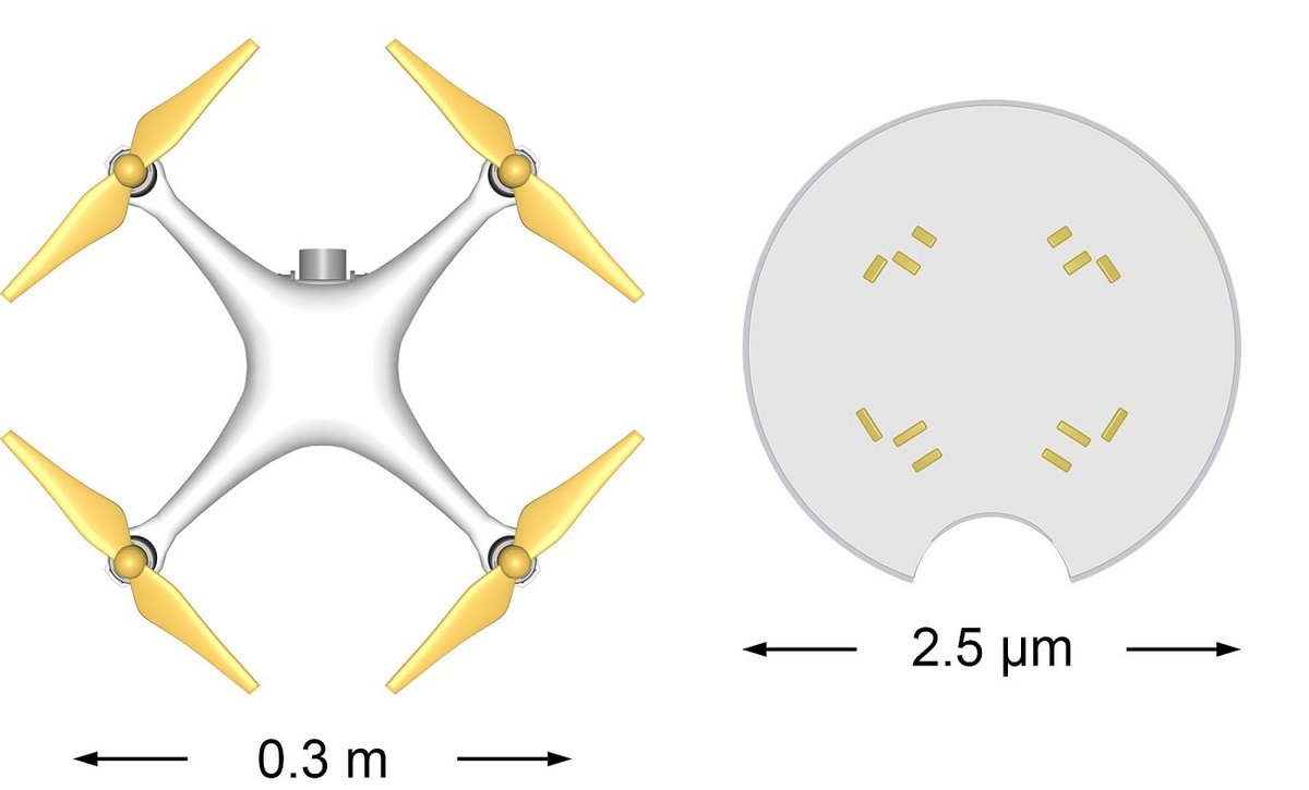 Mikrodrony napędzane światłem mają imponujące możliwości. Są przy tym naprawdę miniaturowe