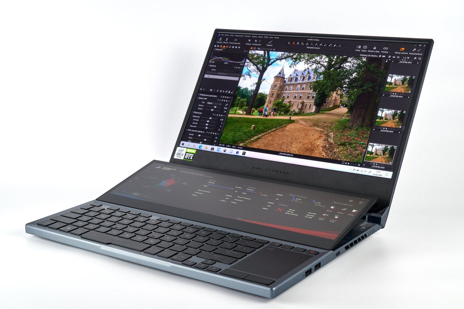 Capture One Pro na laptopie Asus Zephyrus Duo