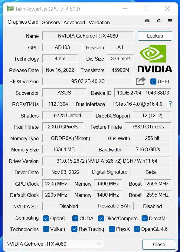 test Asus GeForce RTX 4080 Noctua OC, recenzja Asus GeForce RTX 4080 Noctua OC, opinia Asus GeForce RTX 4080 Noctua OC